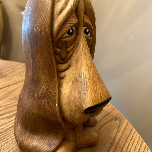 Vintage Brown Crying Basset Hound Mid Century Modern Ceramic Figurine MC… - Picture 6 of 11
